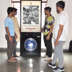 Students seeing exhibition